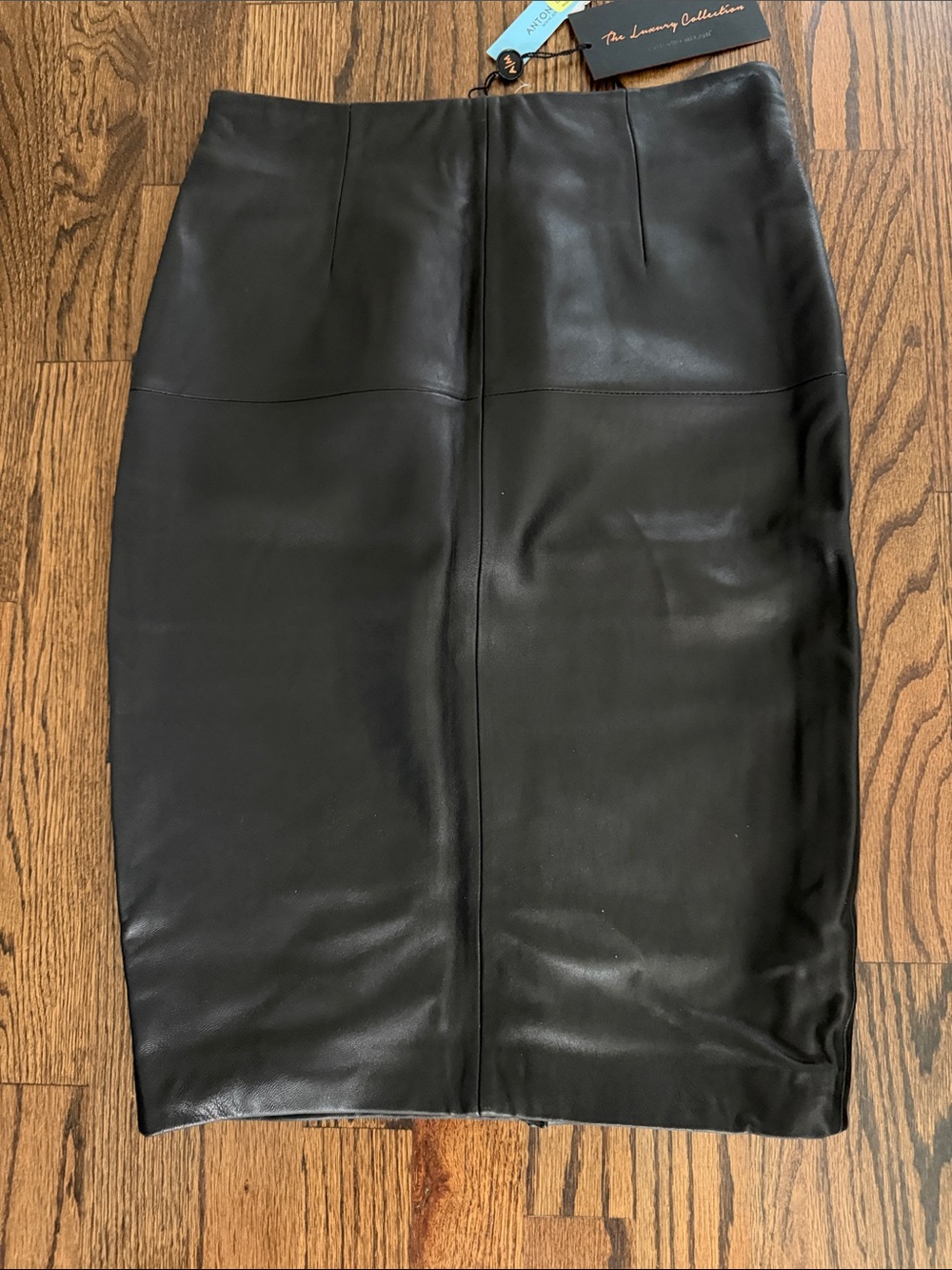 NWT Antonio Melani Classic Leather Pencil Skirt - Women - Picture 2 of 8